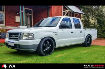 FORD COURIER HE866 GLOSS BLACK CHROME INSERTS